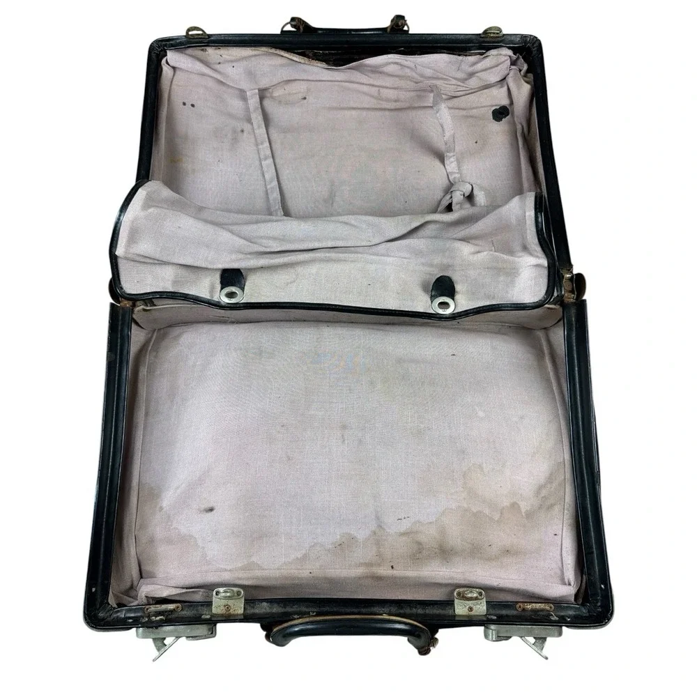 60s US Navy Blue Angels Painted Cowhide Leather Pilot Bag Named Capt. John Allen